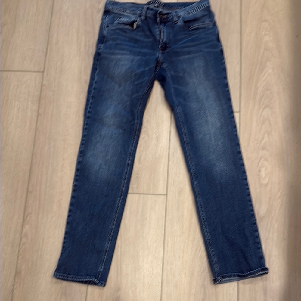 Empyre Blue Straight Leg Jeans with Natural Fading